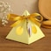 Fitto 12 Pieces Pyramid Shape Candy Box 8.5x8.5x10cm Golden Color for Party Favors and Events