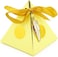 Fitto 12 Pieces Pyramid Shape Candy Box 8.5x8.5x10cm Golden Color for Party Favors and Events