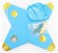 Fitto 12 Pieces Blue Pyramid Shape Candy Box 8.5x8.5x10cm for Party Favors and Events