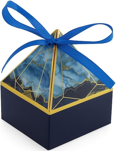 Fitto 12 Pieces Blue Candy Gift Box 4.3x8.5x10cm, Small Decorative Storage Box for Sweets and Treats