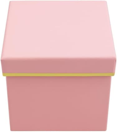 Fitto Square Pink Paper Box 8x8x8cm for  Gift, Jewelry, Party Favors, Storage, and Crafts