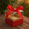 Fitto Transparent Acrylic  Gift Flower Box with Red Ribbon, 13x13x12cm, Decorative Display Case