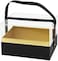 Fitto Transparent  Gift Acrylic Rectangular Box with Handle, 18x13.5x12.5cm, Black