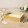 Fitto Transparent Acrylic Rectangular Box 18x13.5x7.5cm, Golden Color, Storage Organizer for Home and Office