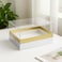 Fitto Transparent Acrylic Rectangular Box 18x13.5x10cm White for Storage and Display