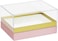 Fitto Transparent Acrylic Rectangular Box 18x13.5x10cm Pink for Storage and Display