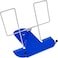 Fitto Metal Desk Lectern Book Stand, Adjustable Reading Stand for Books, Tablets &amp; Documents &ndash; Sturdy Foldable Desktop Holder (230mm, Blue)