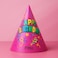 Fitto Pink Birthday Party Cone Hats Medium Pack of 6 - Paper Cone Party Hats for Kids & Adults, Disposable Party Accessories