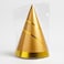 Fitto Gold Cone Party Hats Medium Pack of 6 - Birthday Party Cone Hats for Kids & Adults Party Supplies