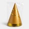 Fitto Gold Cone Party Hats Medium Pack of 6 - Birthday Party Cone Hats for Kids & Adults Party Supplies