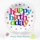 Fitto Happy Birthday Round Paper Plates 7 Inch Disposable Party Plates for Birthday Tableware