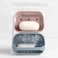 Fitto Soap Box Pack of 2 Assorted Colors - Plastic Soap Dish Holder for Bathroom &amp; Travel, Ventilated Leakproof Soap Case for Bar Soap
