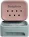Fitto Soap Box Pack of 2 Assorted Colors - Plastic Soap Dish Holder for Bathroom &amp; Travel, Ventilated Leakproof Soap Case for Bar Soap