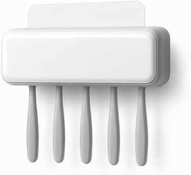 Fitto Multi-Slot Toothbrush Holder Wall-Mounted Suction Cup Toothbrush Stand &amp; Toothpaste Organizer