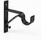 Fitto Universal Curtain Rod Brackets - Adjustable Heavy Duty Wall &amp; Ceiling Mount Support for Curtain Poles and Drapery Hardware, Fits Most Rods