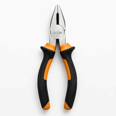 Fitto 6 Inch Pliers Black Handle - 6in Hand Pliers for Gripping, Cutting &amp; Bending, Multi-Purpose Workshop Tool