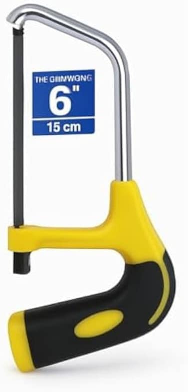 Fitto Yellow Handle Handsaw 15cm Blade - Compact Hand Saw for Wood, Pruning, DIY, Carpentry &amp; Garden Trimming