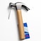 Fitto Claw Hammer 500g - 500g Hand Hammer for Carpentry &amp; DIY, Nail Puller with Ergonomic Handle