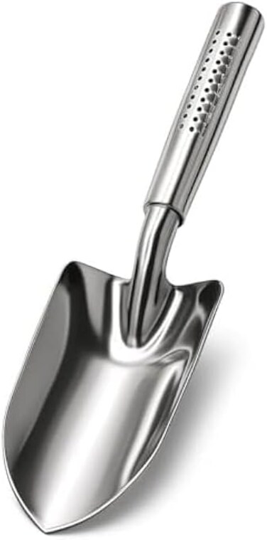 Fitto Garden Hand Trowel - Stainless Steel Planting & Transplanting Trowel with Ergonomic Non-Slip Handle for Weeding, Potting, Soil Digging