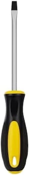 Fitto 6x125mm Slotted Screwdriver 6mm Flat Head, Hardened Steel Shaft, Ergonomic Non-Slip Handle for Home Auto Workshop