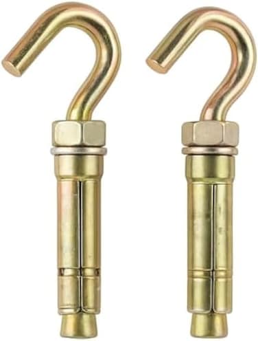 Fitto Shield Anchor Hook Rawl Bolt 2-Pack - Expansion Anchor for Concrete &amp; Masonry, Metal Hook Bolt for Wall Fixings