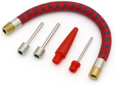 Fitto Pump Adapter Set - Inflator Nozzles for Bicycle &amp; Ball Pumps, Presta to Schrader Adapter, Needle &amp; Tapered Nozzles for Air Mattress &amp; Inflatable Toys