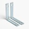 Fitto Angle Bracket L Bracket Pack of 2 - Metal Corner Brace Shelf Support with Pre-Drilled Holes for DIY, Furniture Repair &amp; Wall Mounting
