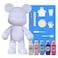 DIY Fluid Acrylic Pouring Paint COOL-BEAR 33 CM Piggy Bank Kit Colors: White, Light-Pink, Light-Blue, Dark-Purple, Fluorescent-Pink. Arts and Crafts.