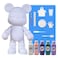 DIY Fluid Acrylic Pouring Paint COOL-BEAR 33 CM Piggy Bank Kit Colors: White, Light-Pink, Dark-Purple, Blue-Green, Light-Purple. Arts and Crafts.