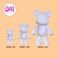 DIY Fluid Acrylic Pouring Paint COOL-BEAR 33 CM Piggy Bank Kit Colors: Light-Pink, Gold, Mint-Green, Light-Purple, Lemon-Yellow. Arts and Crafts.