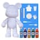 DIY Fluid Acrylic Pouring Paint COOL-BEAR 33 CM Piggy Bank Kit Colors: Light-Blue, Dark-Purple, Gold, Blue-Green, Orange, Arts and Crafts.