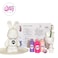 DIY Fluid Acrylic Pouring Paint Bunny 23cm Money Saver Kit + Toy Keychain and Glitter: Light-Pink, Fluorescent-Pink, Light-Purple. Birthday gift Creative workshop Arts and Craft