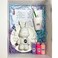 DIY Fluid Acrylic Pouring Paint Cool-Bunny 23cm Piggy Bank Kit + Toy Keychain and Glitter: Light-Pink, Fluorescent-Pink, Light-Purple. Birthday gift Creative workshop Arts and Craft