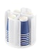MostNow Cup and Lid Organizer,Rotatable Cup and Lid Organizer with 4 Compartments, Coffee Cup Dispenser, Paper Cup Storage Holder, for Countertop Kitchen Bedroom Coffee Shop (White)