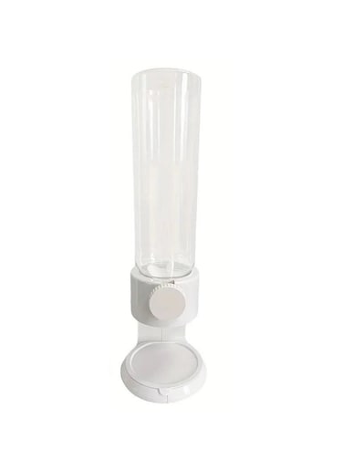 2L Single Compartment Cereal Dispenser Dry Food Dispenser Grain Cereal Dispenser Countertop For Kitchen White