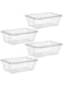 Premify 10L Storage Box With Lid Clear Plastic Organizer &ndash; 4 Stackable Containers Set Transparent Boxes Storing Kitchen Food, Toys, Tools, Medicine, Office Supplies, Arts &amp; Crafts, Shoes