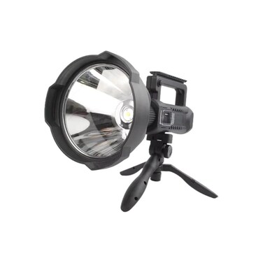 Rechargeable LED Spotlight &ndash; Super Bright, 4 Modes, Tripod, Waterproof for Camping &amp; Emergency Use