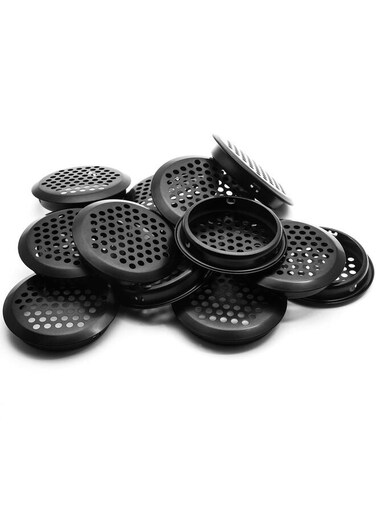 Air Vents, 53mm Circular Soffit Vent Stainless Steel Round Vent Mesh Hole Louver for Kitchen Bathroom Cabinet Wardrobe