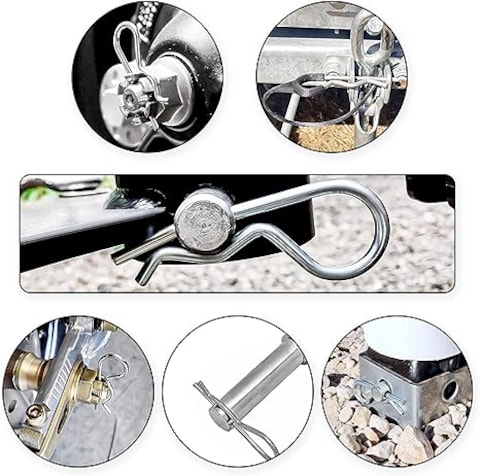 AL ARQAM 150pcs R Clips Stainless Steel Cotter Pins R Split Clips, Retaining Spring Hitch Cotter, Safe and Quick Tighten (6 Sizes)