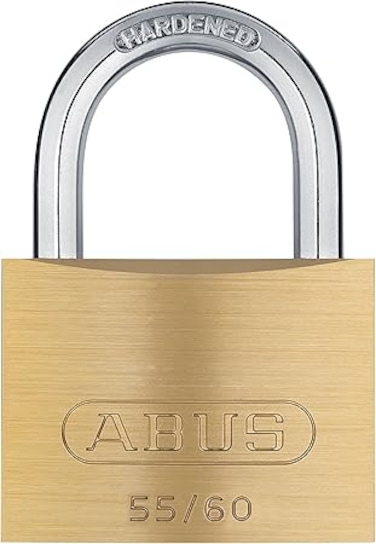 ABUS 55/60 C KD 2.4-Inch All Weather Solid Brass with Hardened Steel Shackle Keyed Different Padlock