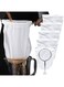 Ultra Fine Mesh Strainer Bags, Commercial Grade Reusable Food Strainer with Reinforced Frame and Stainless Steel Handle for, Coffee, Milk, Butter, Juices, and Fresh Cheese(5 Packs)