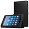 MoKo Case HD 8 Tablet (7th/8th Generation, 2017/2018 Release) - Slim Folding Stand Cover For Fire HD 8, Black (with Auto Wake/Sleep)