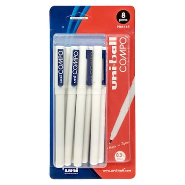 Uni-ball Compo Rollerball Pen Blister Blue 0.3mm 8 PCS
