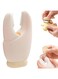 New Garlic Peeler Clips with Stainless Steel Blade - Manual Skin Remover, Easy-to-Use Peeling Tool for Home Cooking, Kitchen Gadgets, Keeps Hands Odor-Free (Beige)