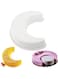 blue jw 3D Moon Shape Silicone Cake Mold, Eid Mubarak Ramadan Cake Mold, Crescent Mousse Cake Bread Mould For Kitchen Baking
