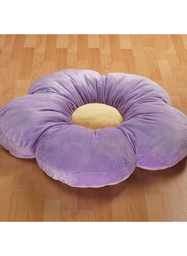 xmwm Butterfly Flower Floor Pillow Seating Cushion, For A Reading Nook, Bed Room, Or Watching Tv. Softer And More Plush Than Area Rug Or Foam Mat,Purple,Medium 20" Diameter