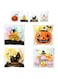 Goodern 400 PCS Thanksgiving Day Small Cellophane Candy Bags Set,Funny Kids Pumpkin Party Self Adhesive Clear Cookie Treat Bags Thanksgiving Day Candy Bag Exquisite Party Favor Bags for Xmas Holiday