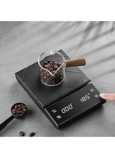 Magic Park Coffee Scale with Timer 3kg/0.1g Coffee Espresso Scale with Timer High Precision Espresso Scale Multifunctional Digital Kitchen Food Scale