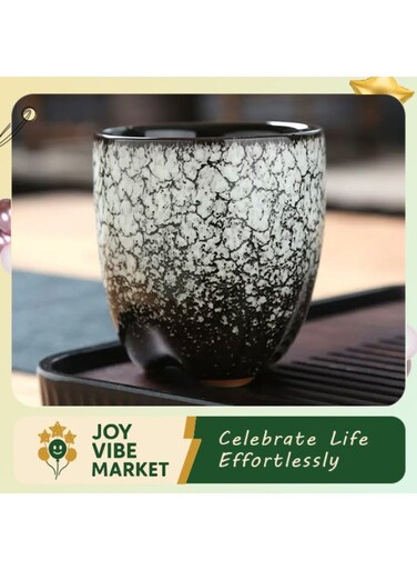 Vibe Market 200 ML Ceramic Coffee Mug,Tea Cup Drinking Utensil, Creative Drinkware, Porcelain Coffee Cup, Arabic Style Mug, Handmade Mug, for home/office/cafe use