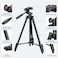 136cm Tripod for iPhone, Selfie Phone Tripod for Mobile, Aluminum Camera Tripod Stand with Carry Bag Wireless Remote Universal Phone Holder, Portable Travel Phone Stand for Video Recording
